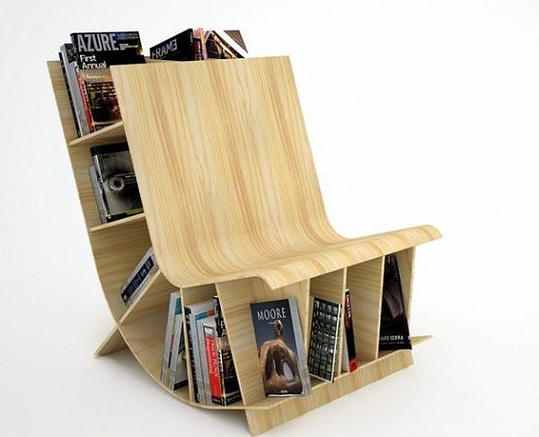 Fauteuil range livres
