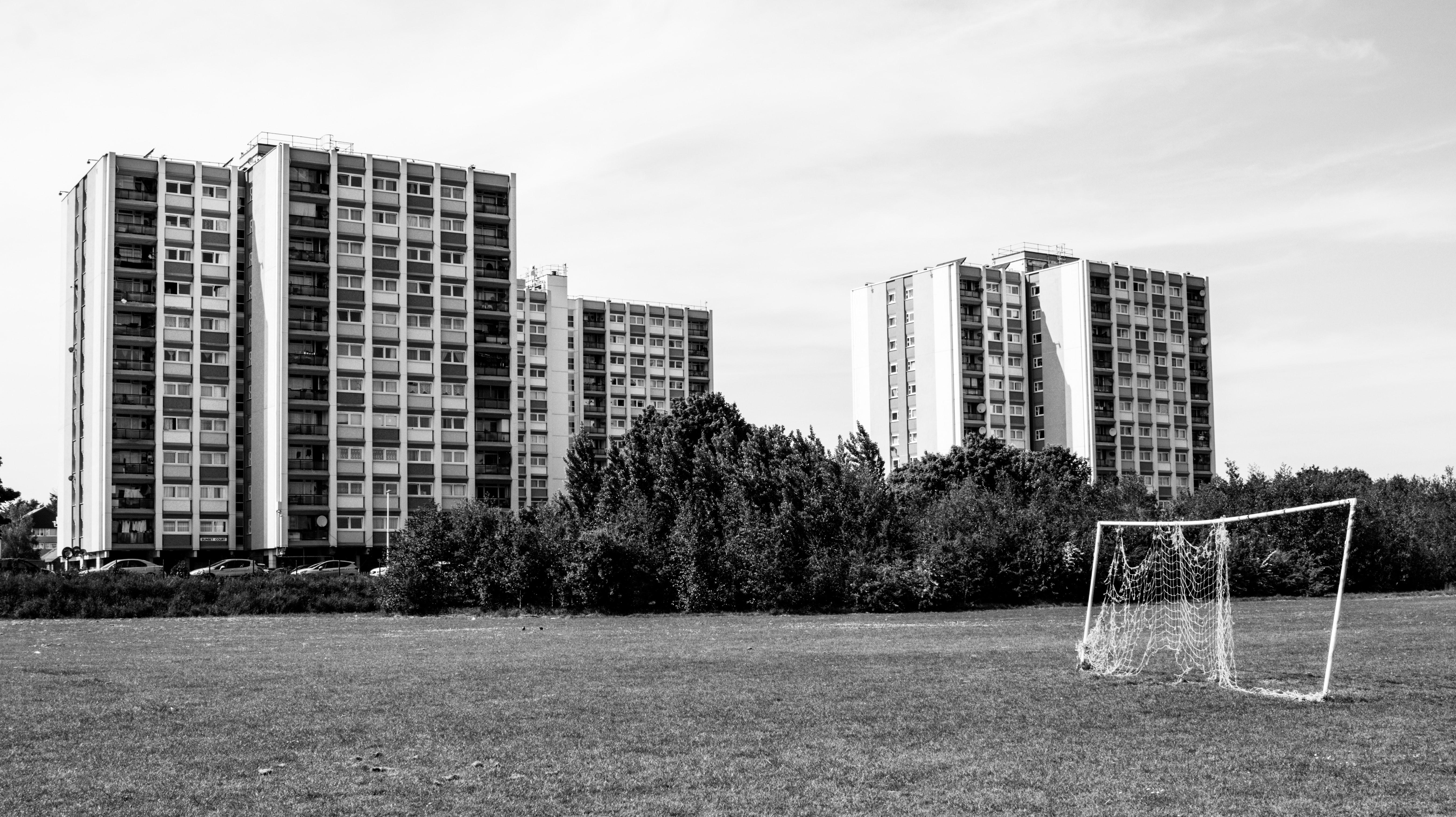 Terrain de foot dans la banlieue de Londres