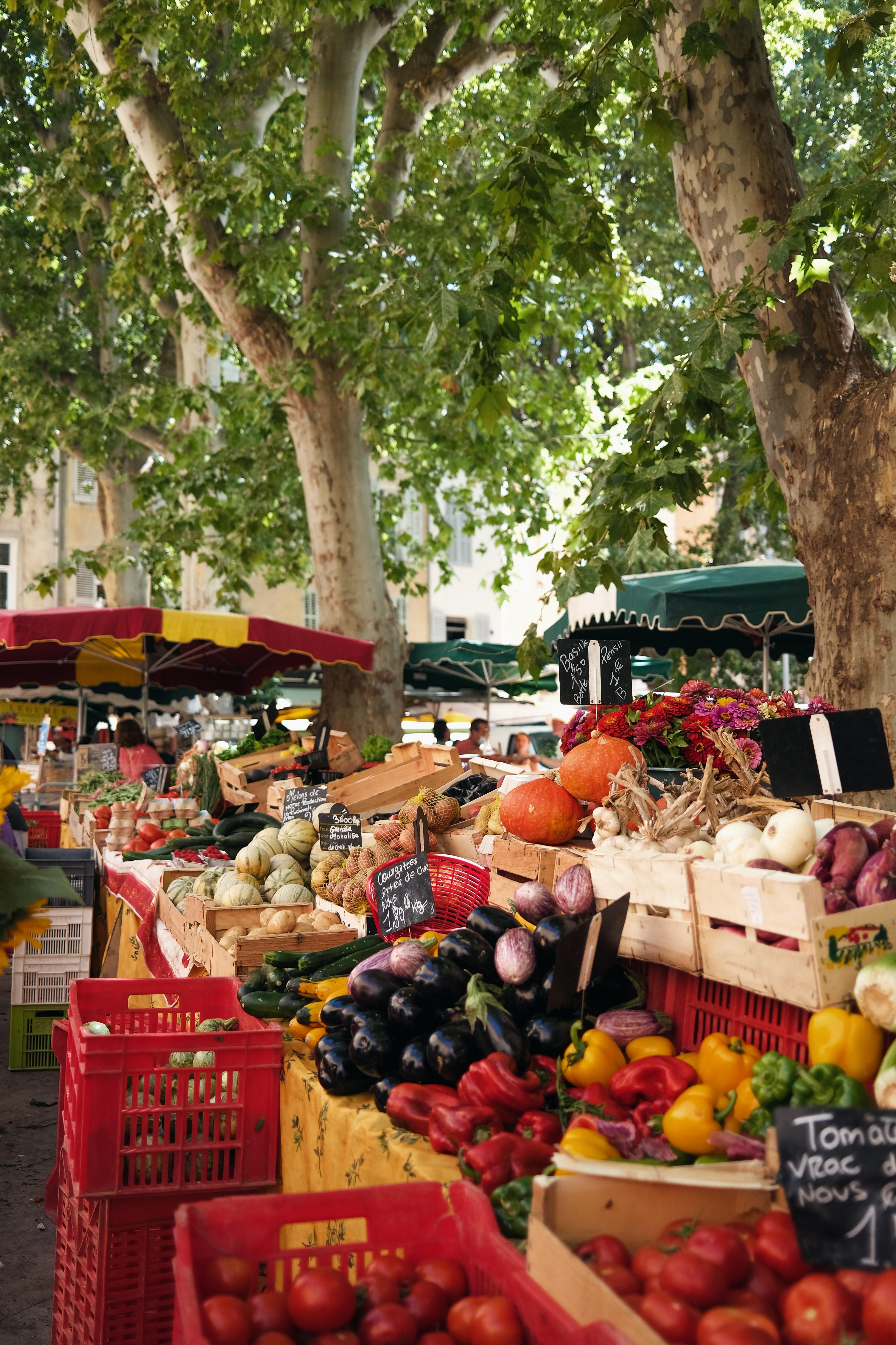 Le marché de la place Richelme d'Aix-en-Provence