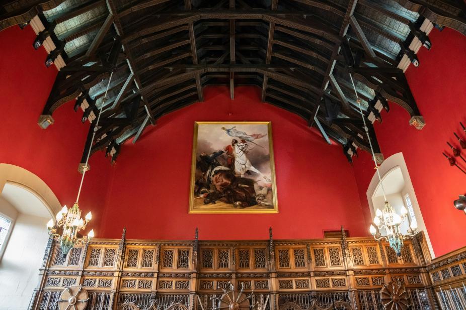 Le plafond de la grande salle du château d'Edimbourg