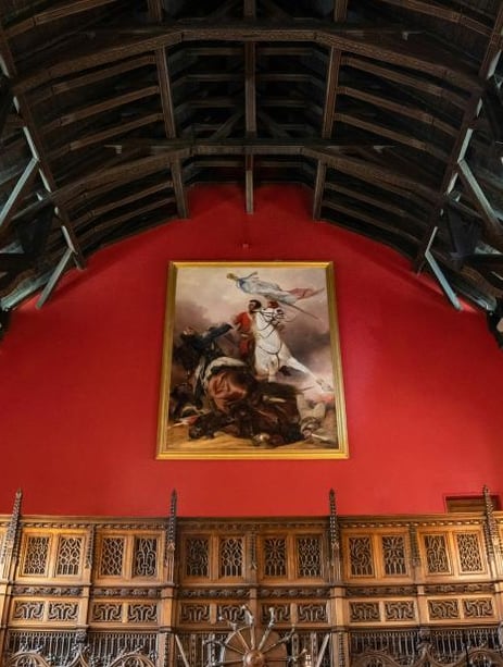 Le plafond de la grande salle du château d'Edimbourg