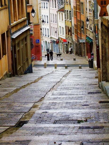 Les pentes de la Croix Rousse, à Lyon