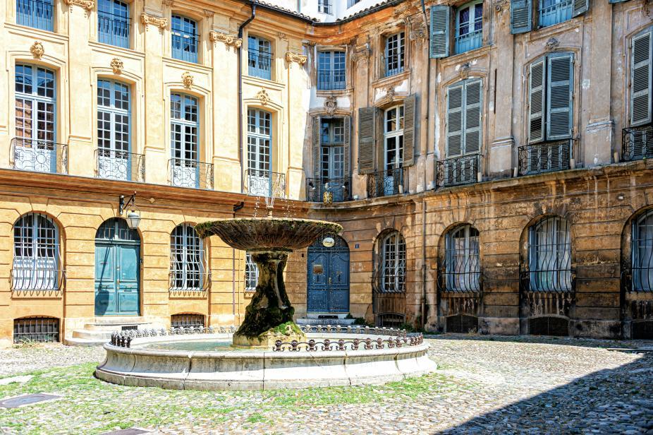 Une des nombreuses fontaines d'Aix-en-Provence 