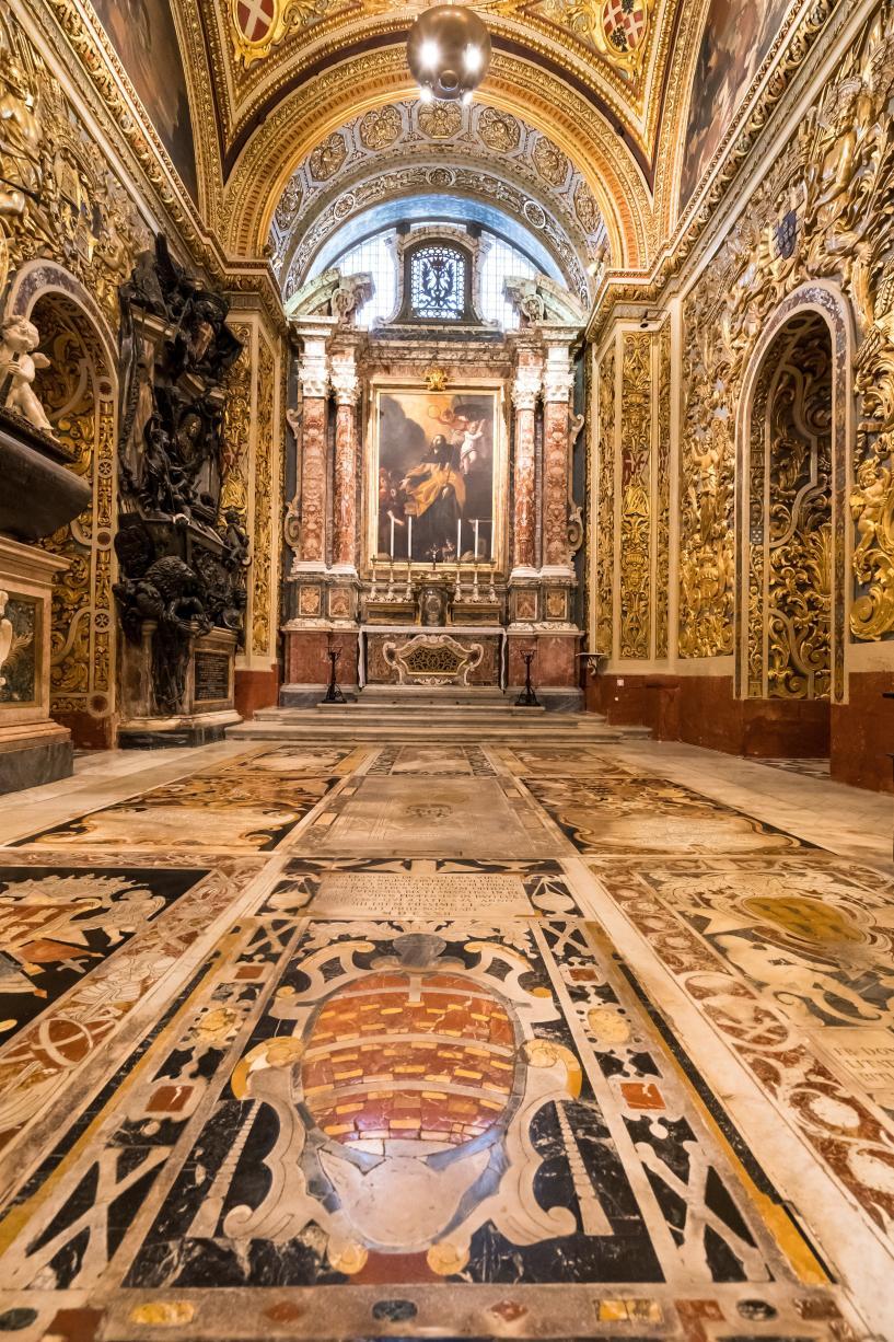 Dans la cathédrale Saint-Jean, à La Valette, à Malte 