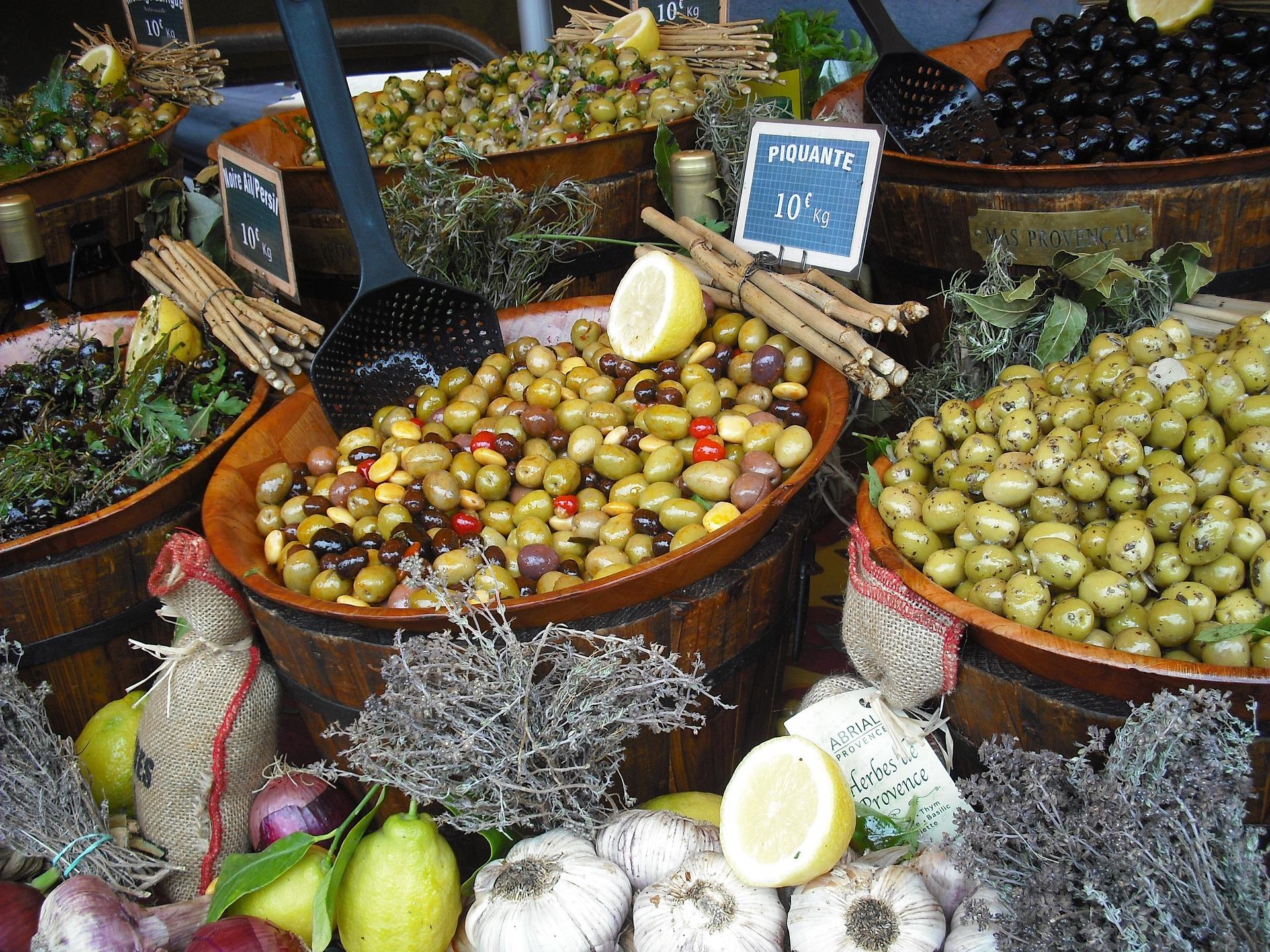 Les olives du marché d'Aix-en-Provence