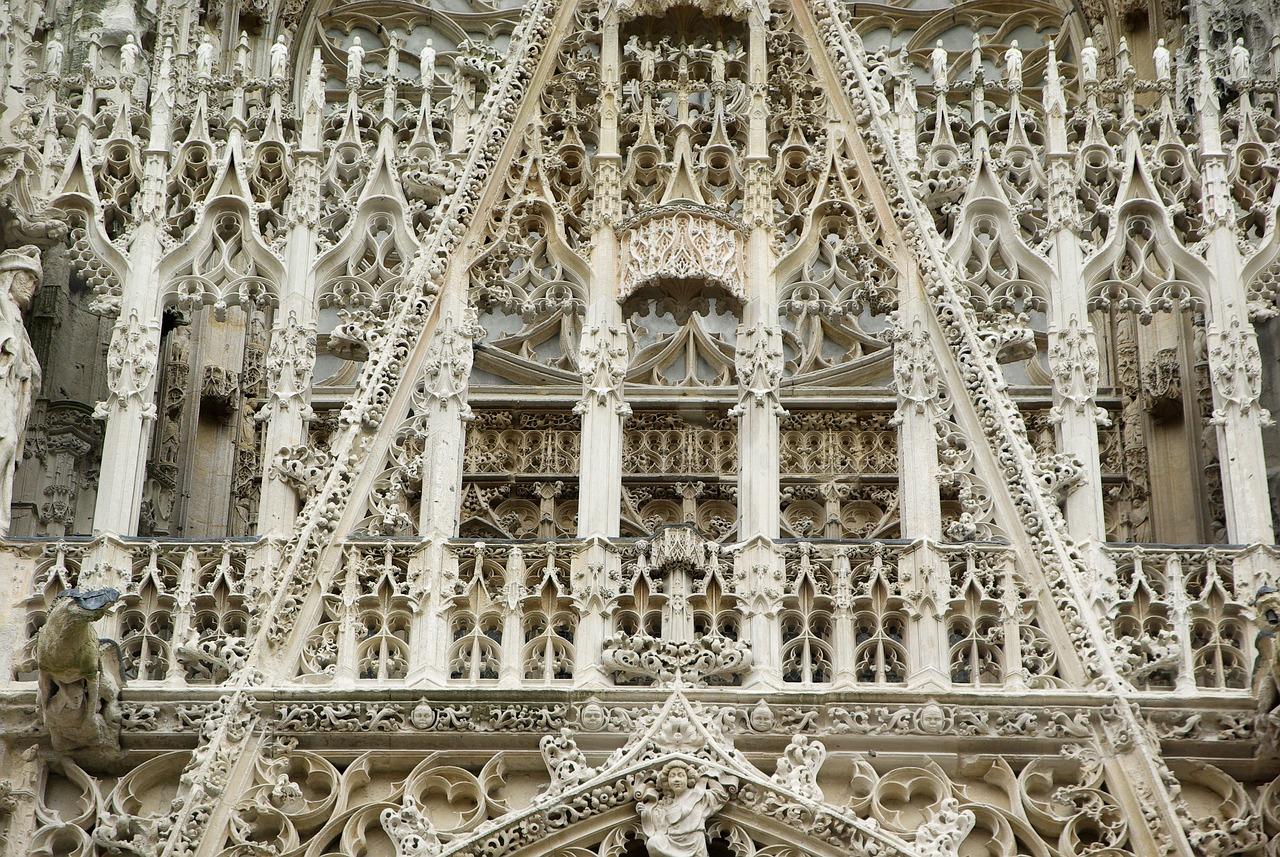 Les dentelles de la façade occidentale de Notre-Dame-de-Rouen