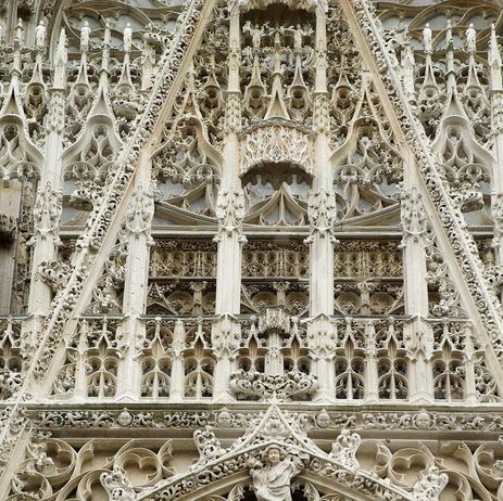 Les dentelles de la façade occidentale de Notre-Dame-de-Rouen