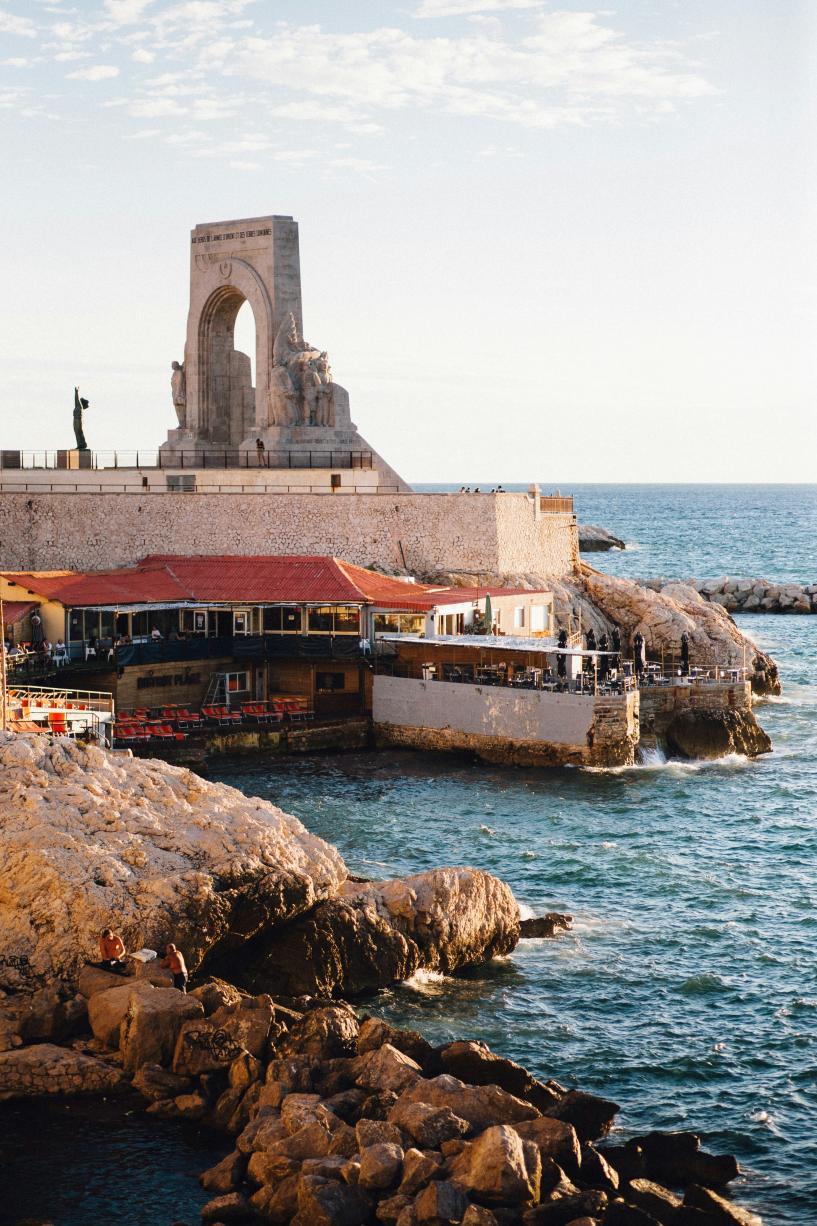 Le monument au mort de l'Armée d'Orient, sur la corniche Kennedy, à Marseille 