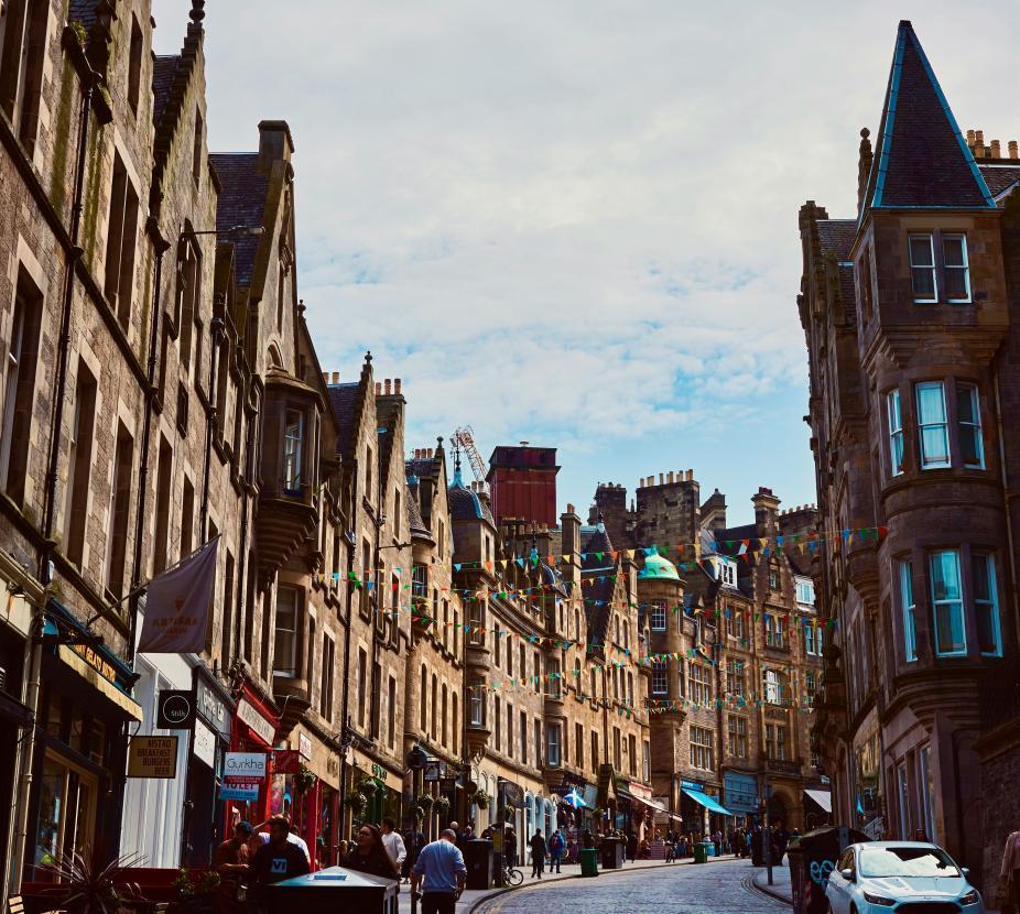Les rues de la ville nouvelle d'Edimbourg
