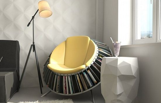 Fauteuil range livres