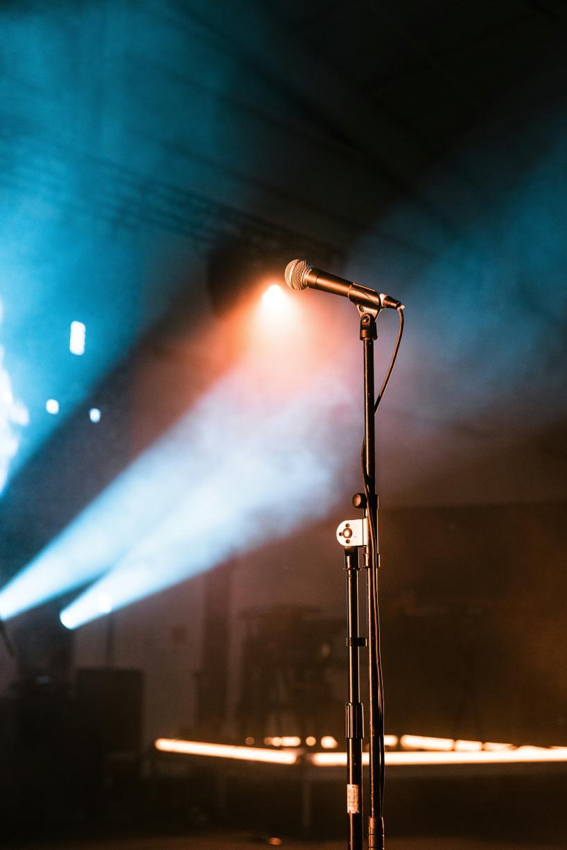 Un micro pendant un concert