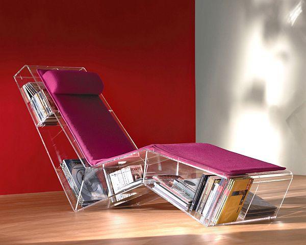 Fauteuil range livres