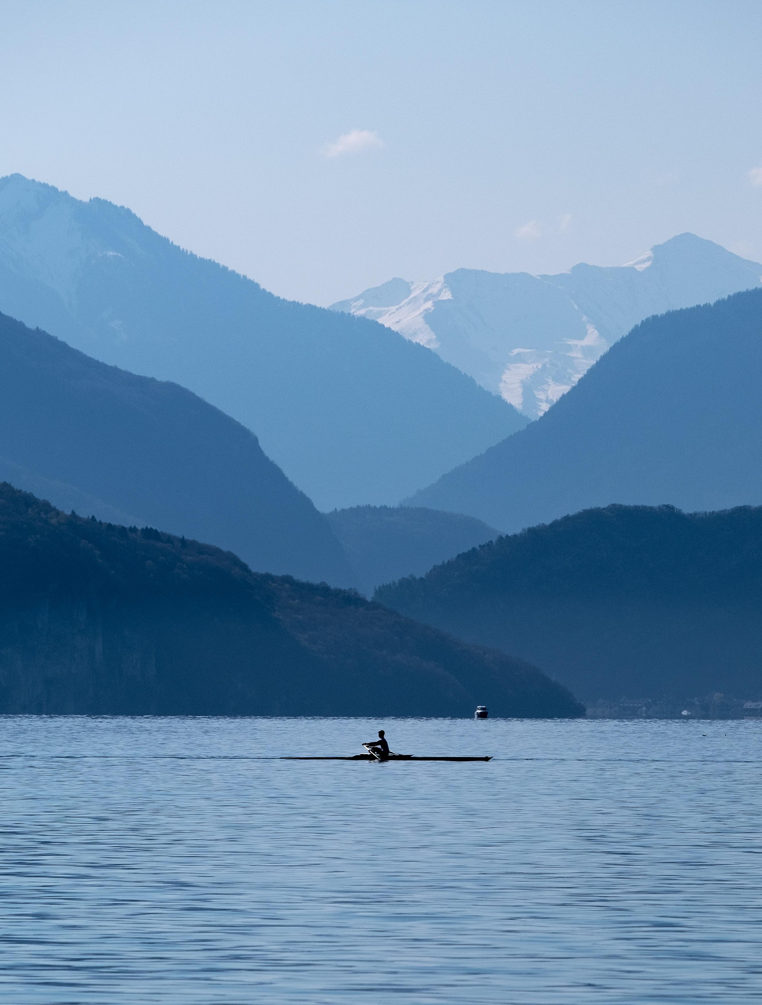 L'aviron sur le lac d'Annecy 