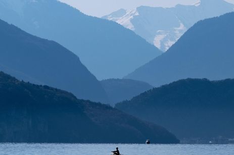 L'aviron sur le lac d'Annecy 