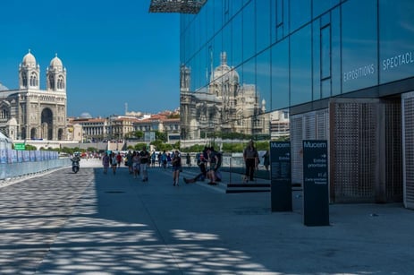 Vue sur la cathédrale de la Major, à Marseille