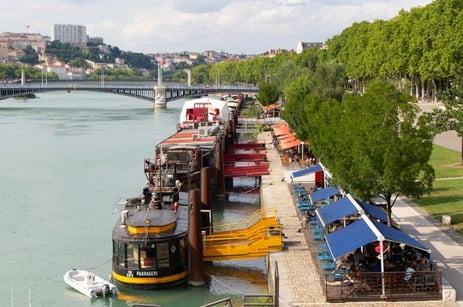 Les rives de la Saône, à Lyon