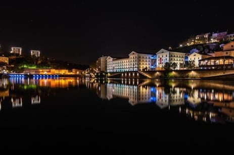 Les rives de Lyon pendant la fête des Lumières
