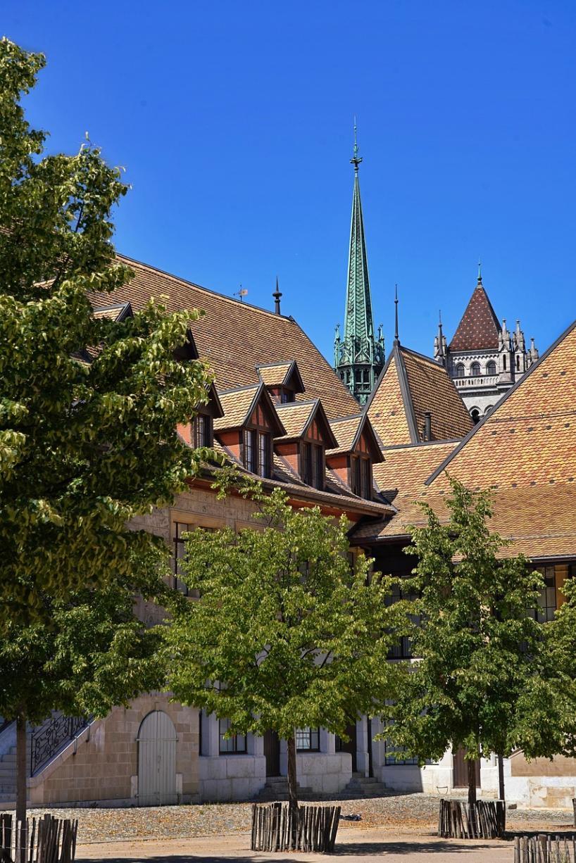 Le collège Calvin, dans la Vieille-Ville de Genève 