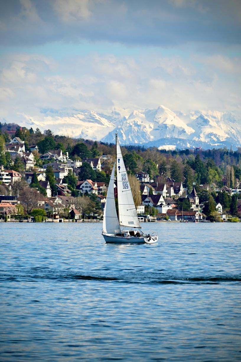 Naviguer en hiver à Zurich 
