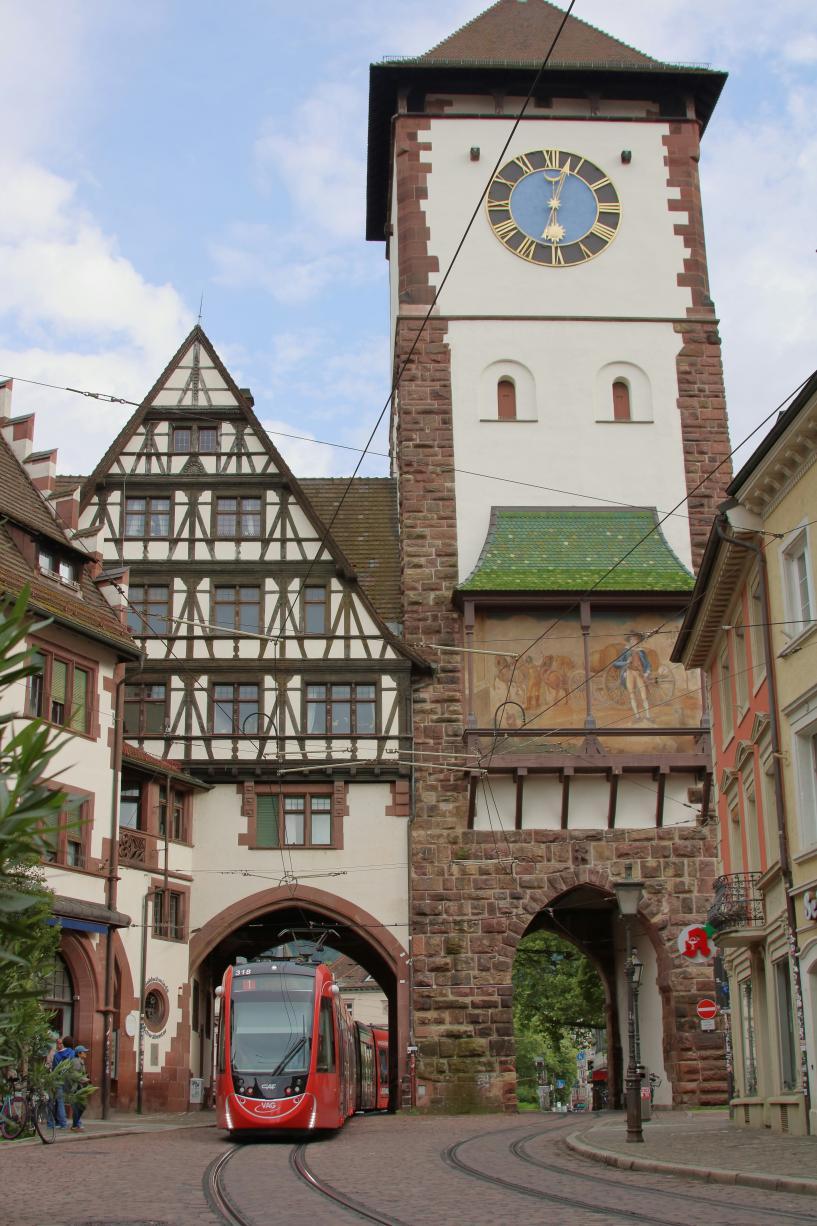 Une porte de la vieille ville de Fribourg-en-Brisgau