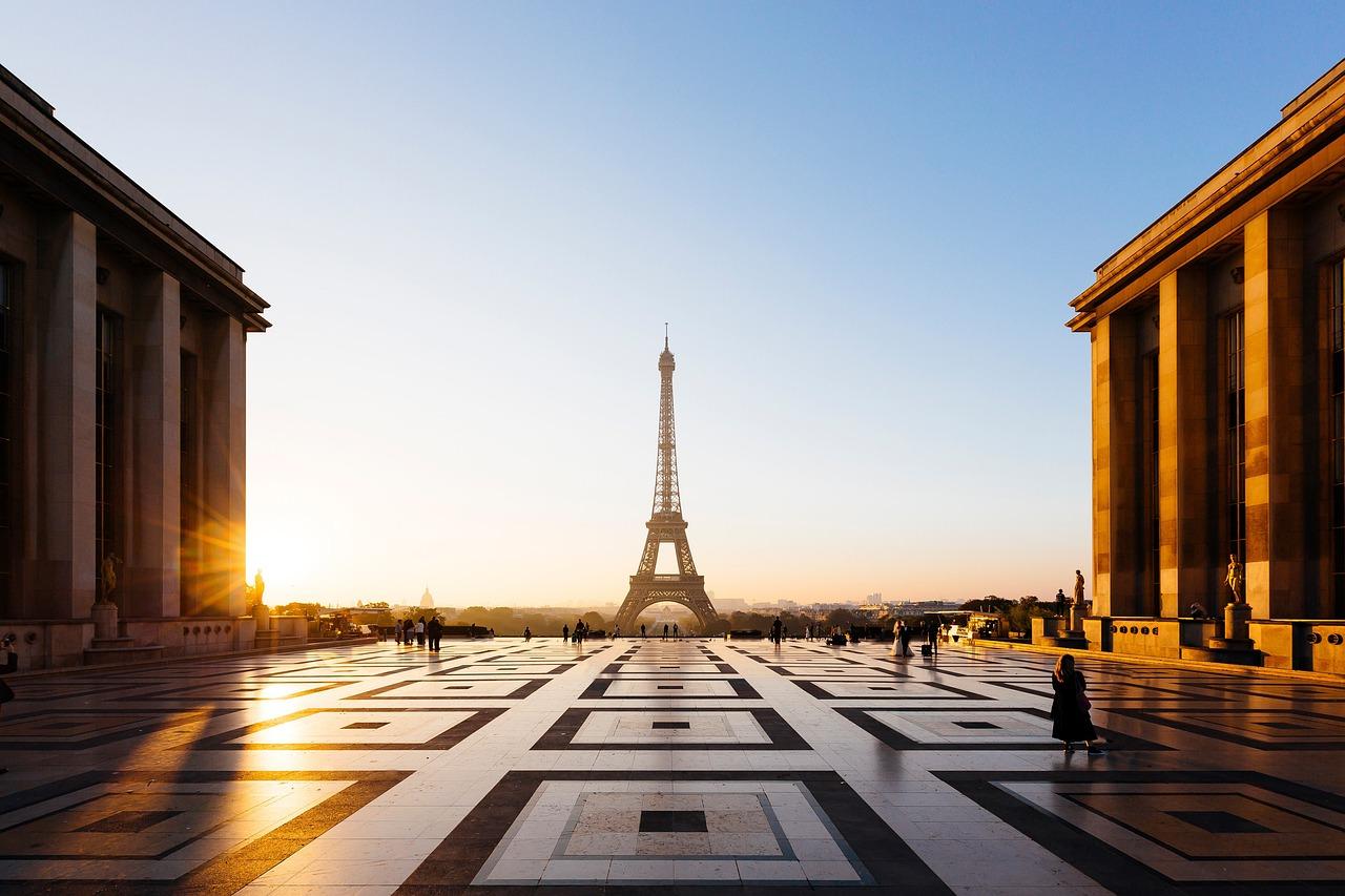 La tour Eiffel de l'esplanade du Trocadéro