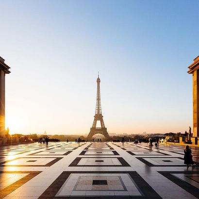 La tour Eiffel de l'esplanade du Trocadéro