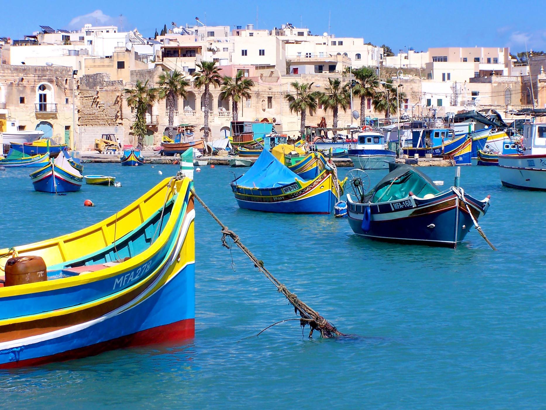Le port de Marsaxlokk, à Malte 