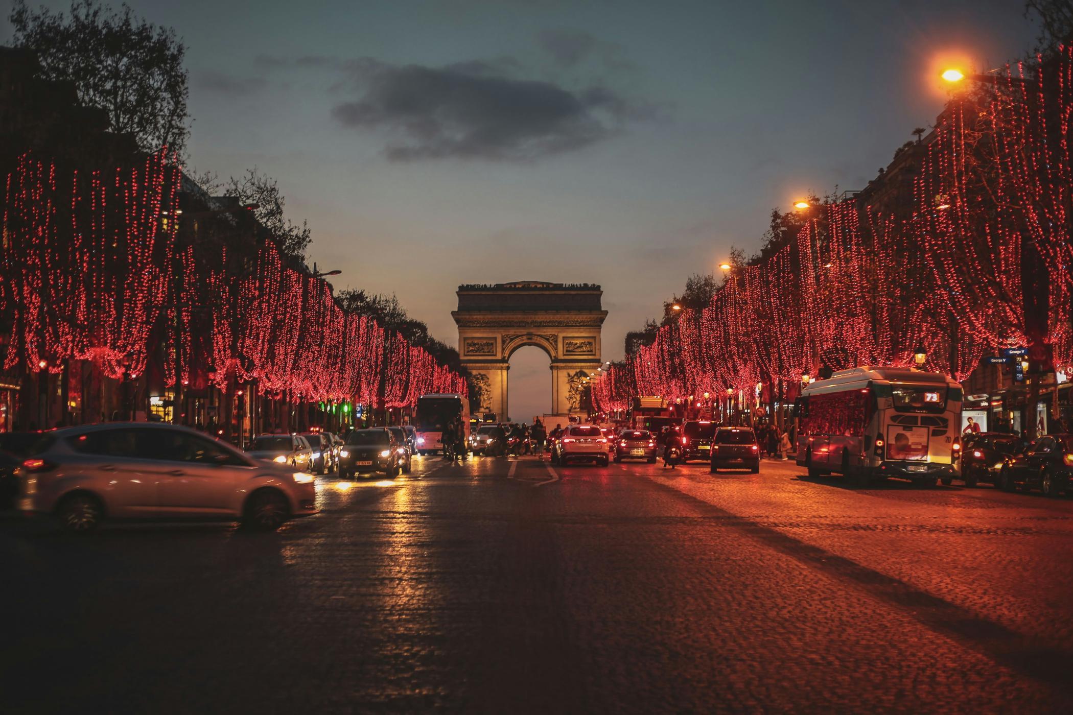 L'avenue des Champs Elysées à Noël 
