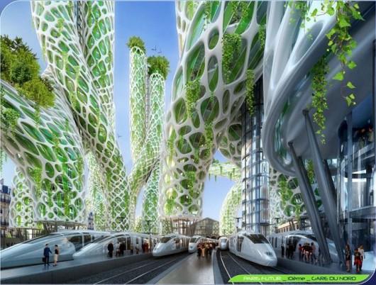 Paris Gare du Nord en 2050 ©Vincent Callebaut Architectures