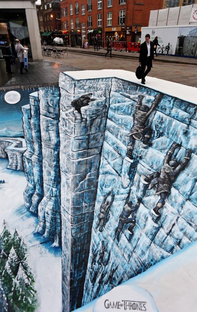 2- Fresque Game of Thrones pour promouvoir la série à Londres, Royaume-Uni
