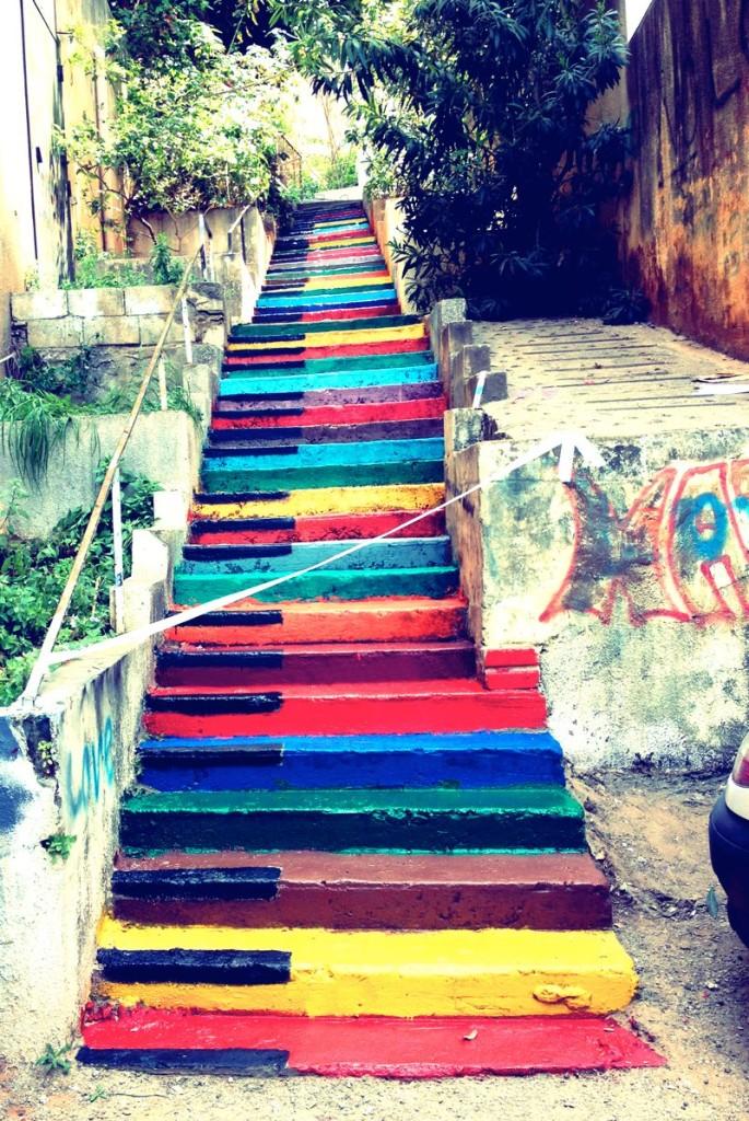 32- Escaliers de couleur à Beyrouth, Liban
