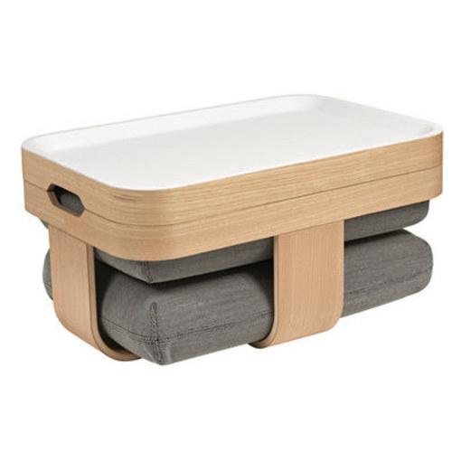 7- Table basse à déplier avec poufs