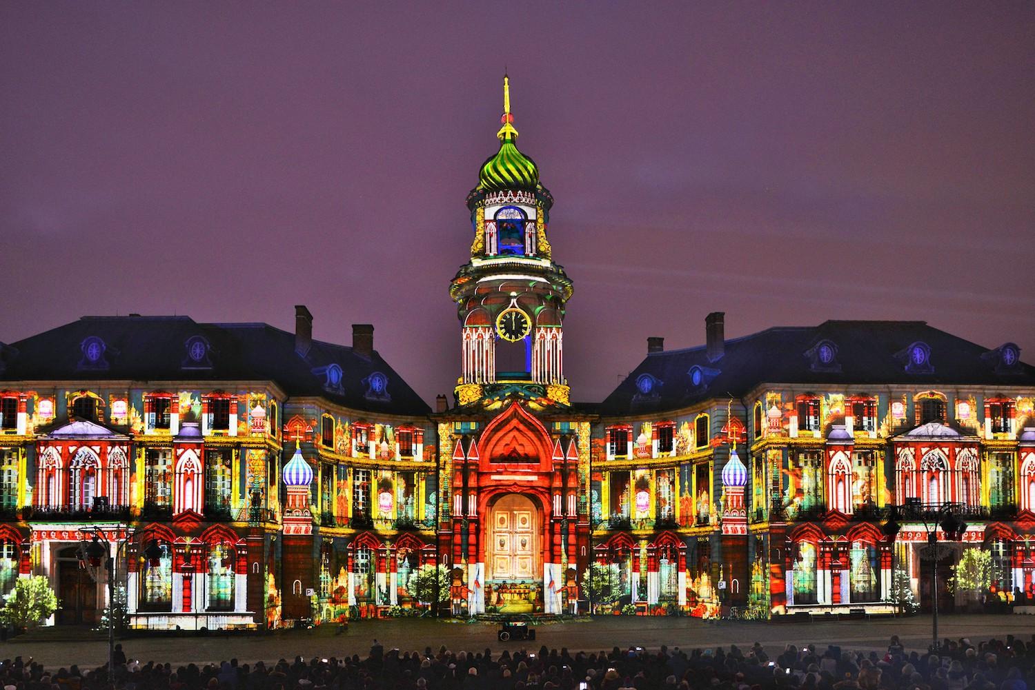 Illumination sur l'Hotel de Ville de Rennes 