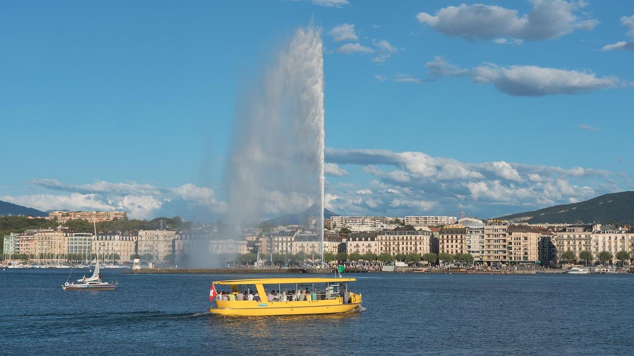 Un incontournable de Genève : son jet d'eau, symbole de la ville 