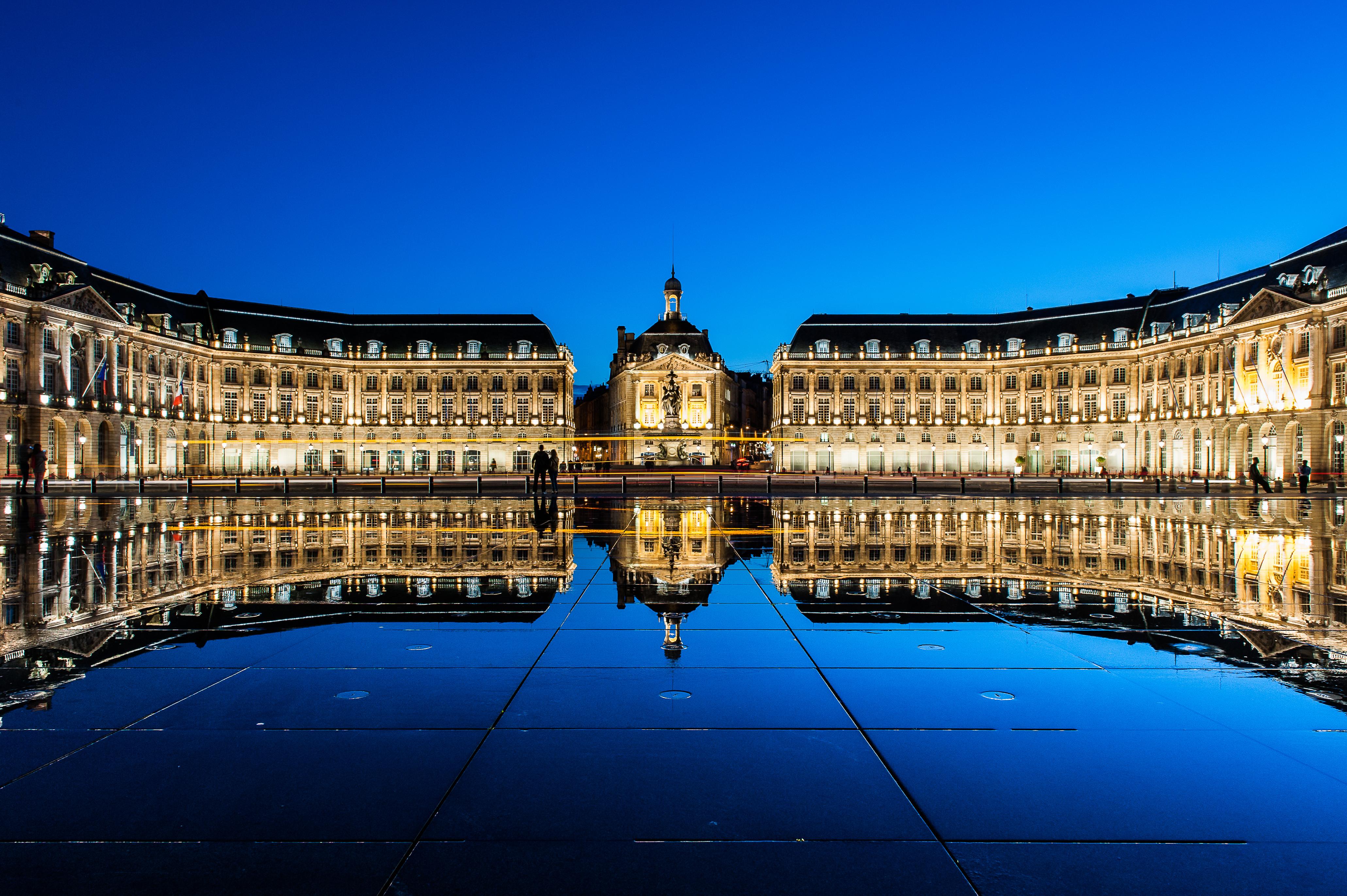 Miroir d'eau à Bordeaux